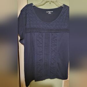 Croft & Barrow Navy Top